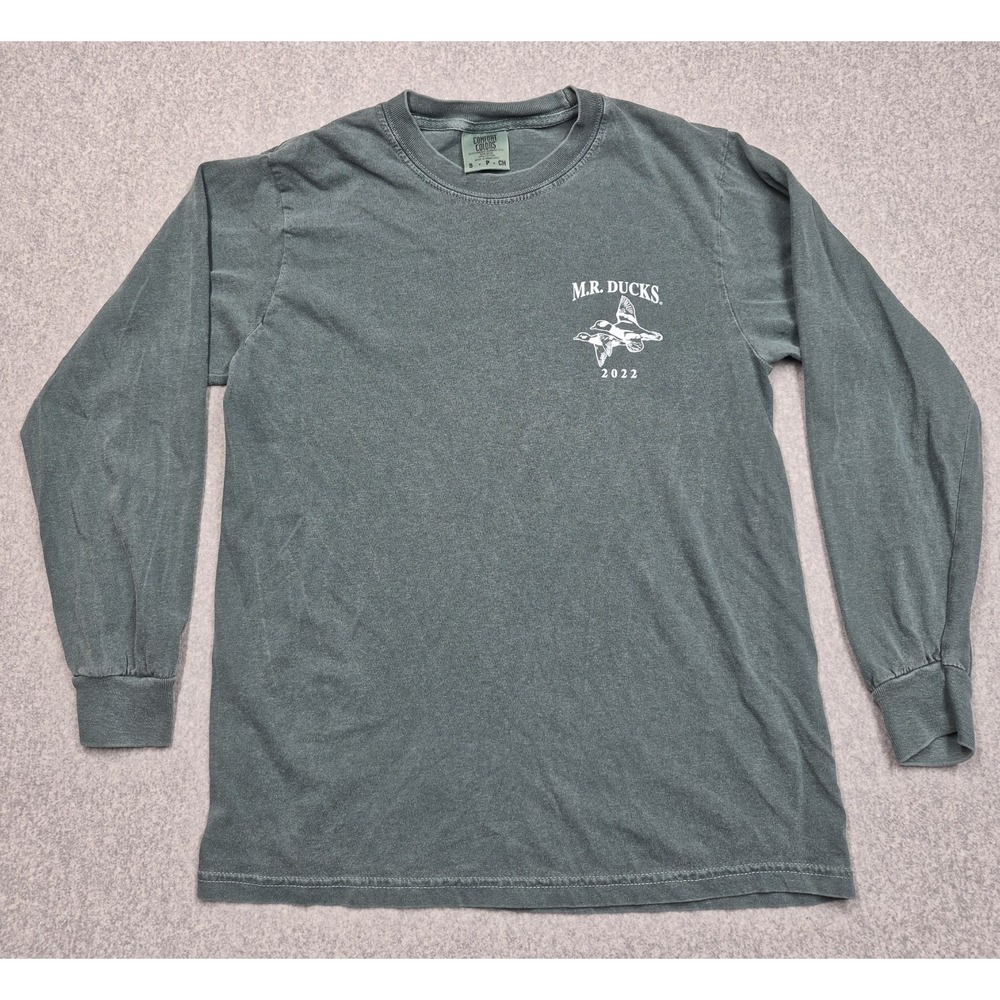 M.R. Ducks Shirt Men S Green Ocean City Maryland Long‎ Sleeve T-Shirt Comfort